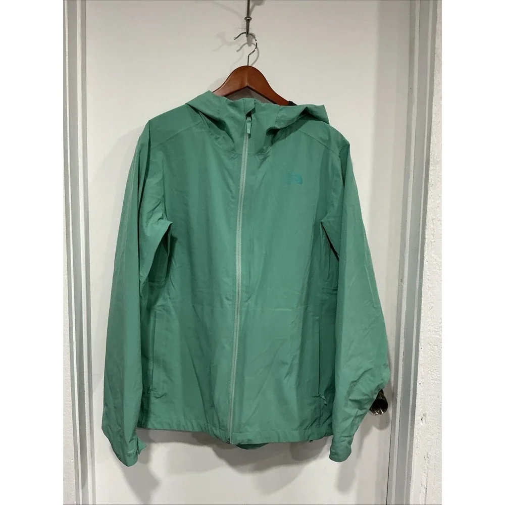 North Face Dryvent Rain Jacket, Windbreaker, XL, Sage Green, Pit Zips, Outdoors